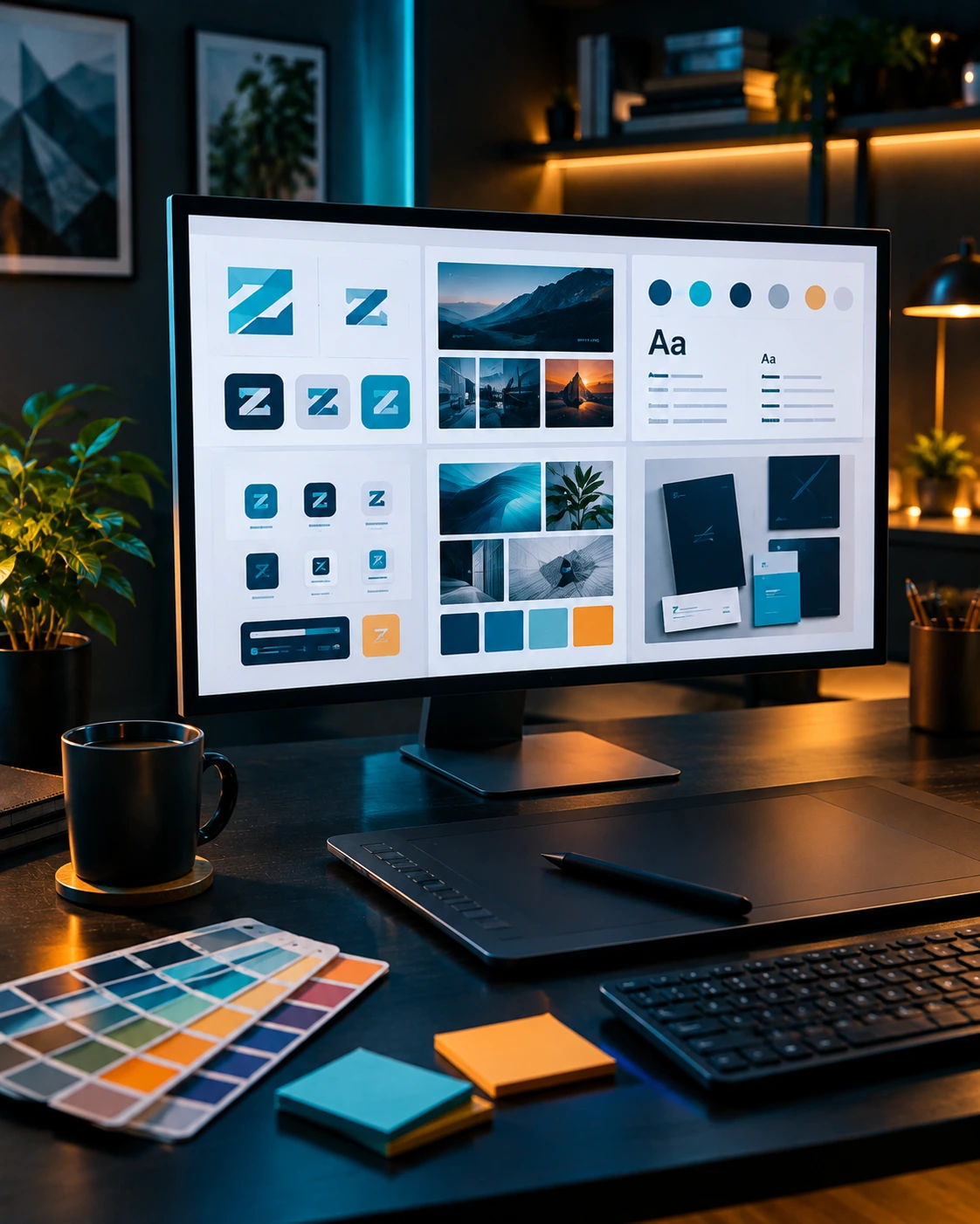 Graphic design services for logos and brand identity